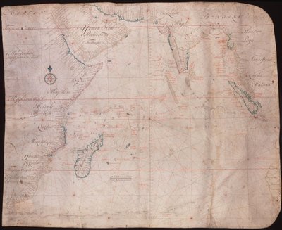Map of East Africa and Asia by Isaac de Graaff